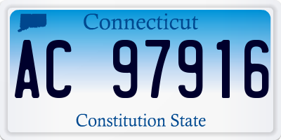 CT license plate AC97916