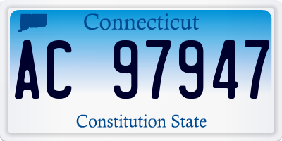 CT license plate AC97947