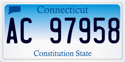 CT license plate AC97958