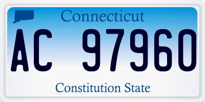 CT license plate AC97960