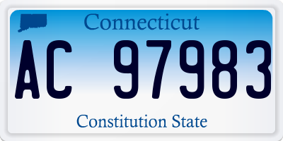 CT license plate AC97983