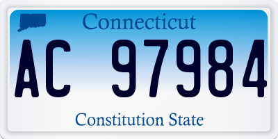 CT license plate AC97984