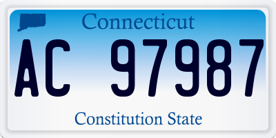 CT license plate AC97987