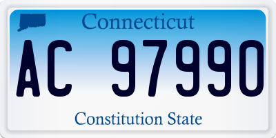CT license plate AC97990