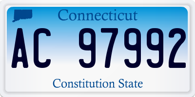 CT license plate AC97992