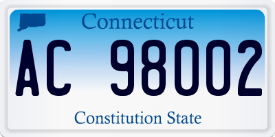 CT license plate AC98002