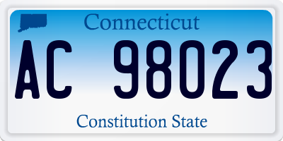 CT license plate AC98023