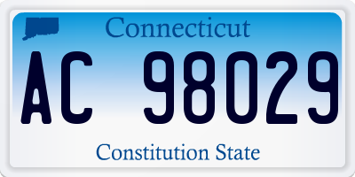 CT license plate AC98029