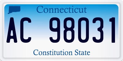 CT license plate AC98031