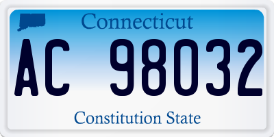 CT license plate AC98032
