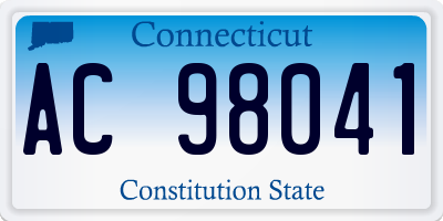 CT license plate AC98041