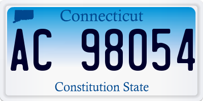 CT license plate AC98054