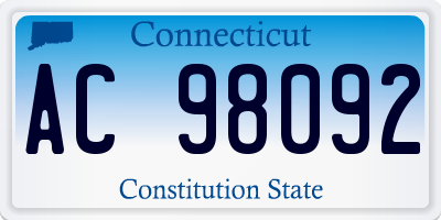 CT license plate AC98092