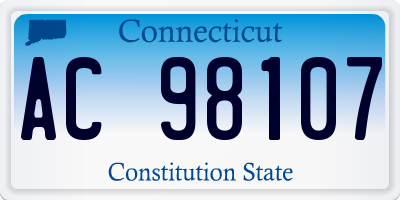 CT license plate AC98107