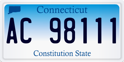 CT license plate AC98111