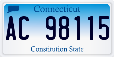 CT license plate AC98115