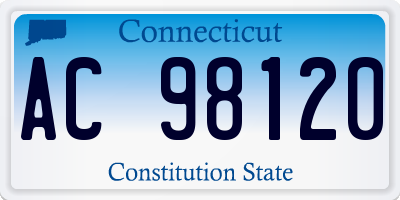 CT license plate AC98120