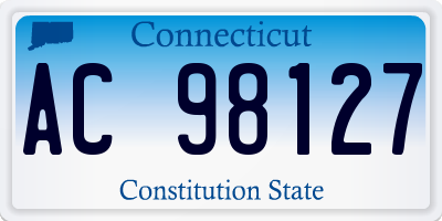 CT license plate AC98127