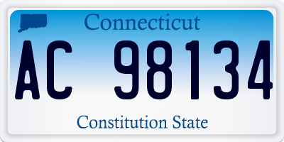 CT license plate AC98134
