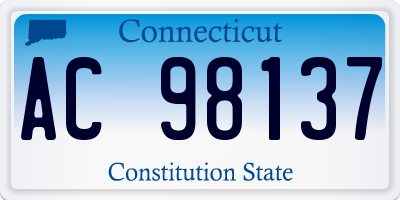 CT license plate AC98137
