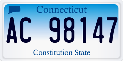 CT license plate AC98147