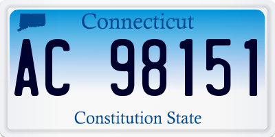 CT license plate AC98151