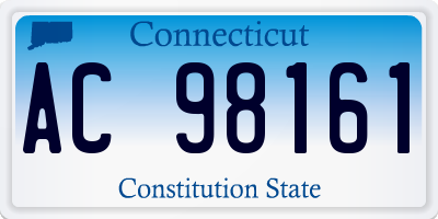 CT license plate AC98161