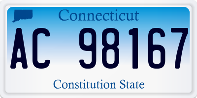 CT license plate AC98167