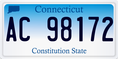 CT license plate AC98172