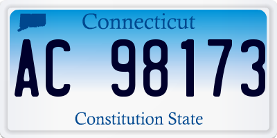 CT license plate AC98173