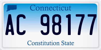 CT license plate AC98177