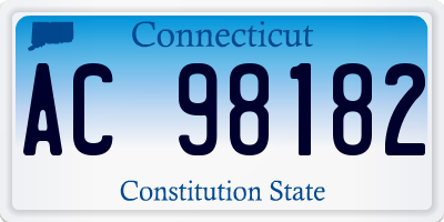 CT license plate AC98182