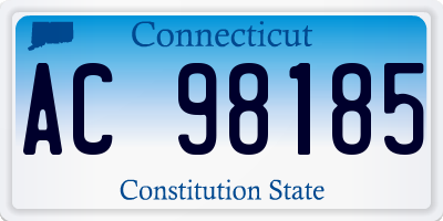 CT license plate AC98185