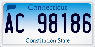 CT license plate AC98186