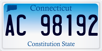 CT license plate AC98192