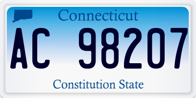 CT license plate AC98207