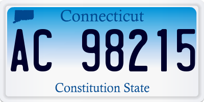 CT license plate AC98215