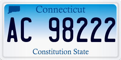 CT license plate AC98222