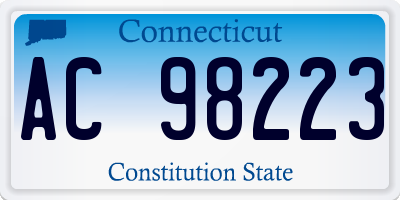 CT license plate AC98223
