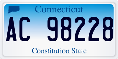 CT license plate AC98228