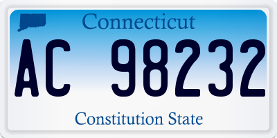 CT license plate AC98232