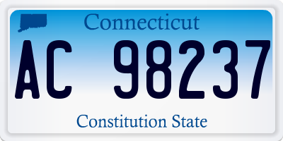 CT license plate AC98237