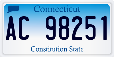 CT license plate AC98251