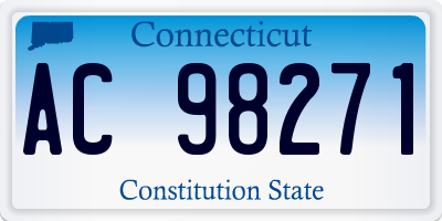 CT license plate AC98271
