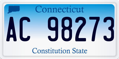 CT license plate AC98273