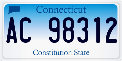 CT license plate AC98312