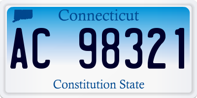 CT license plate AC98321