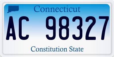 CT license plate AC98327