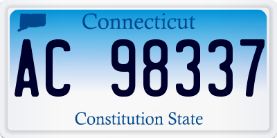 CT license plate AC98337