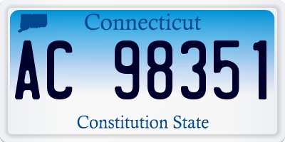 CT license plate AC98351